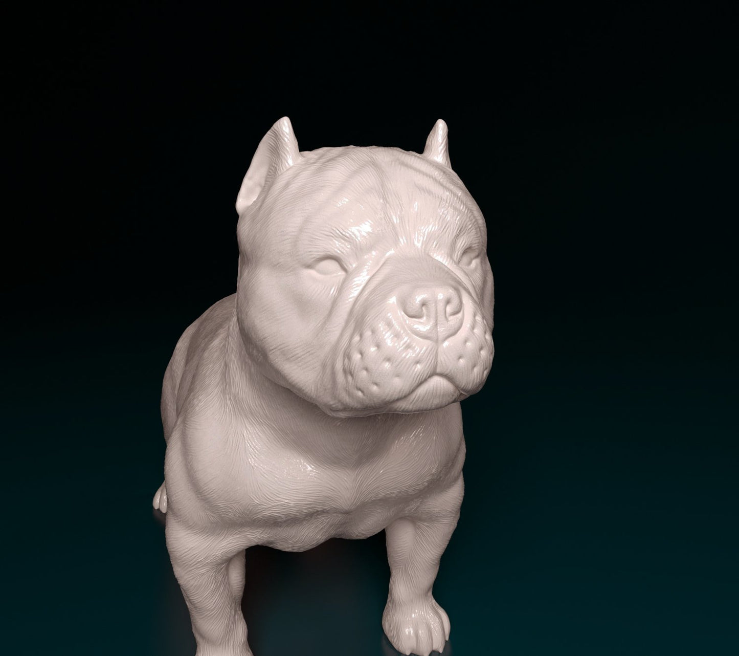 American bully standing artist resin - white resin ready to prep / paint ALL SCALES