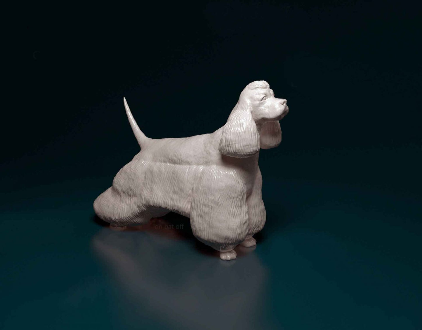 American cocker spaniel artist resin - white resin ready to prep / paint ALL SCALES
