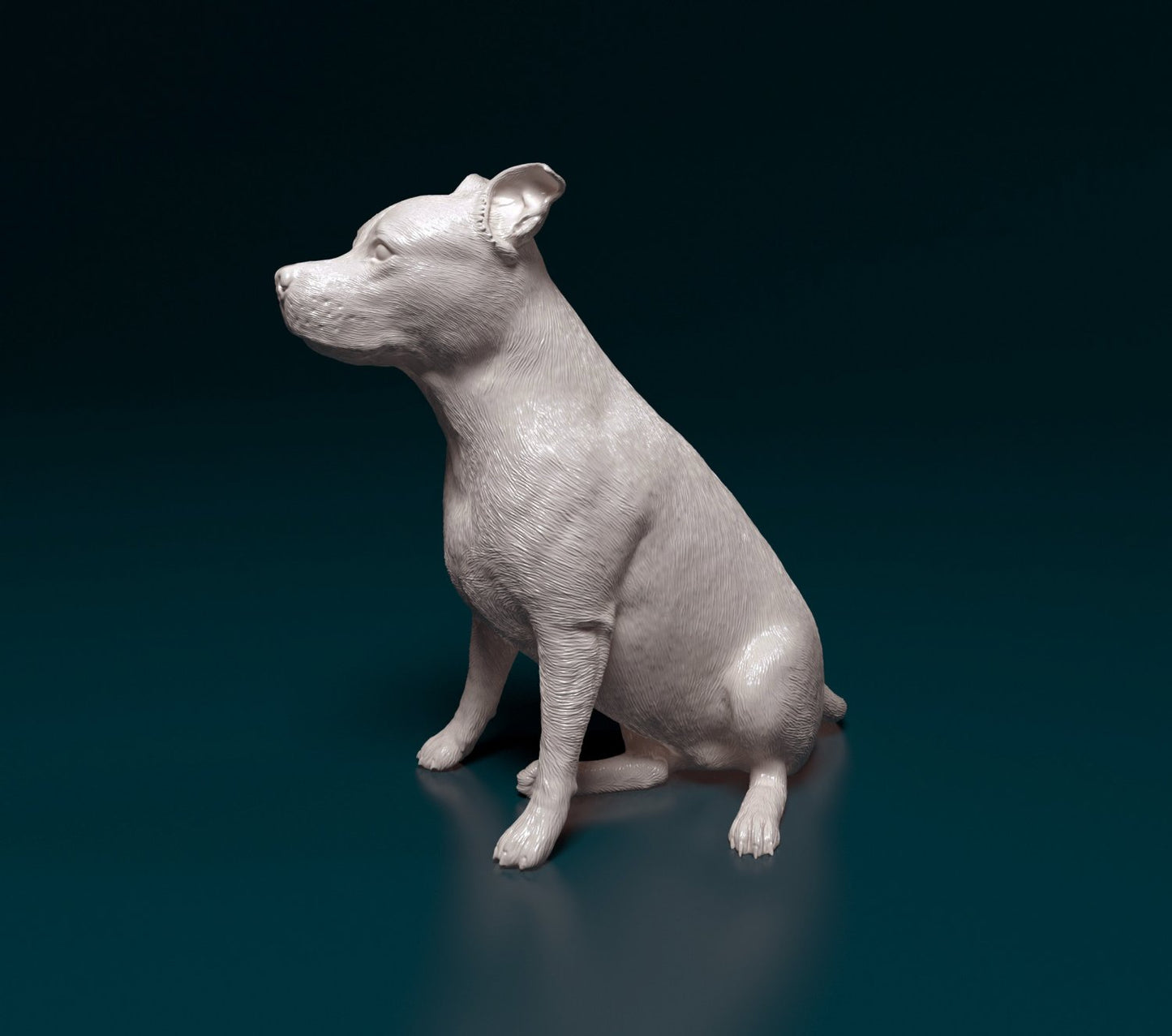 American staffordshire bull terrier artist resin - white resin ready to prep / paint ALL SCALES