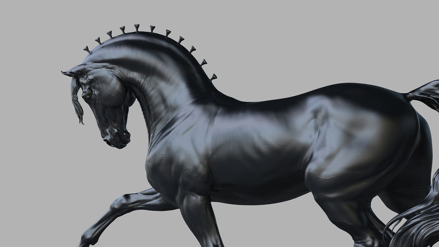 andalusian stallion model horse artist resin - White resin - ready to prep and paint