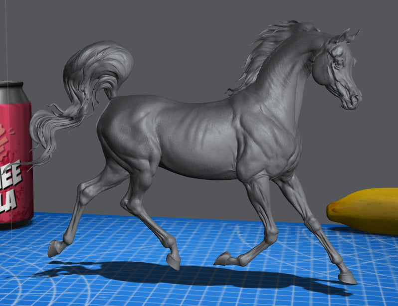 Rebellion - Prancing Arabian - white resin - ready to prep / paint - many options