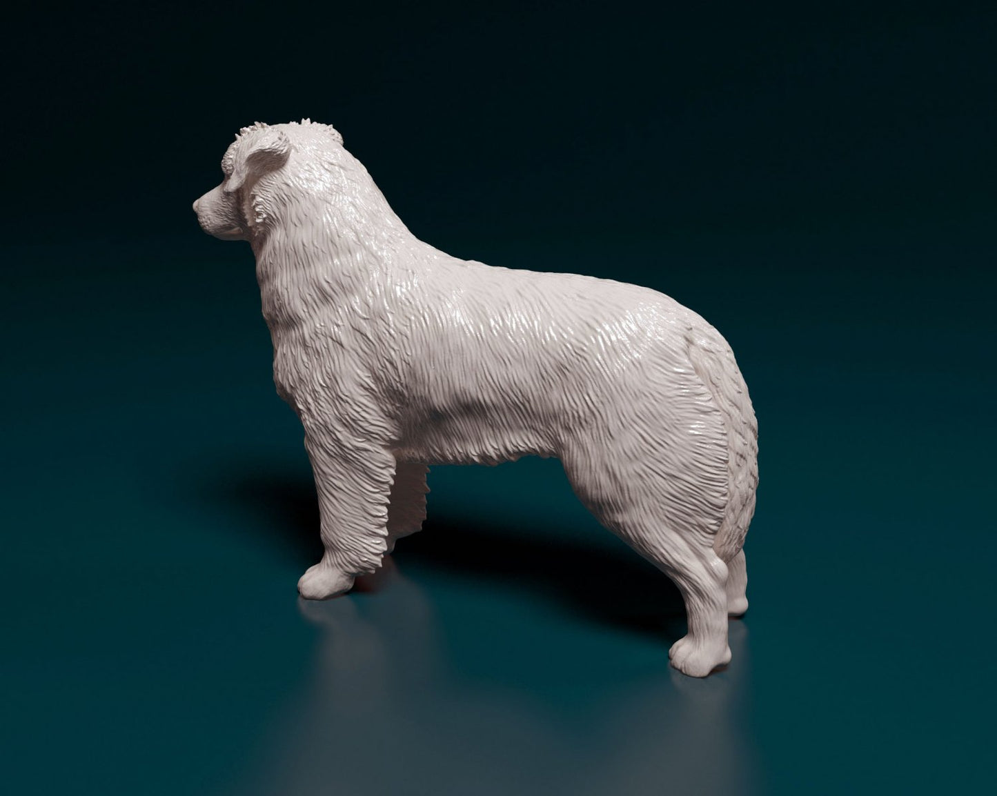 Australian shepherd artist resin - white resin ready to prep / paint ALL SCALES