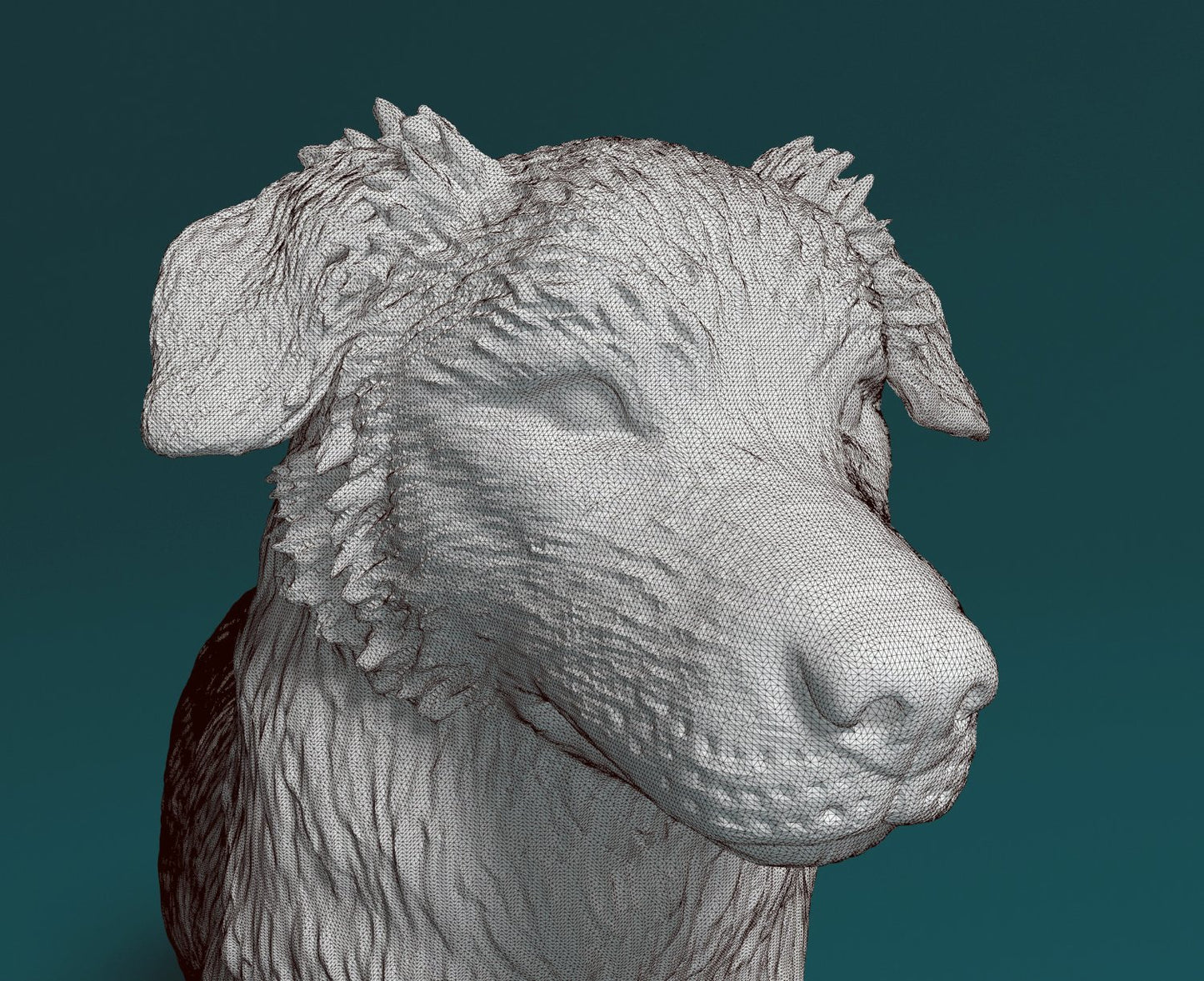 Australian shepherd artist resin - white resin ready to prep / paint ALL SCALES