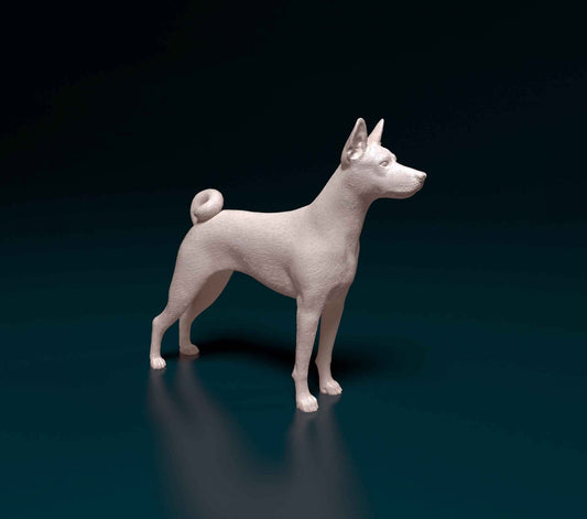 Basenji artist resin - white resin ready to prep / paint ALL SCALES
