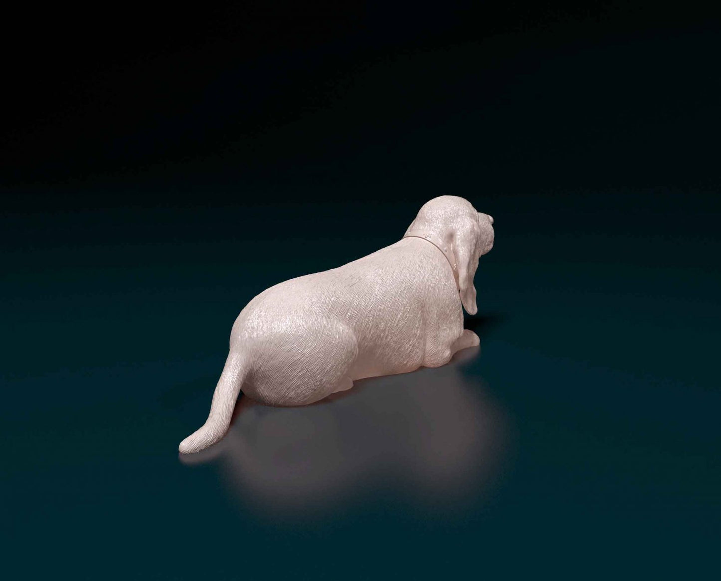 Basset hound artist resin - white resin ready to prep / paint ALL SCALES