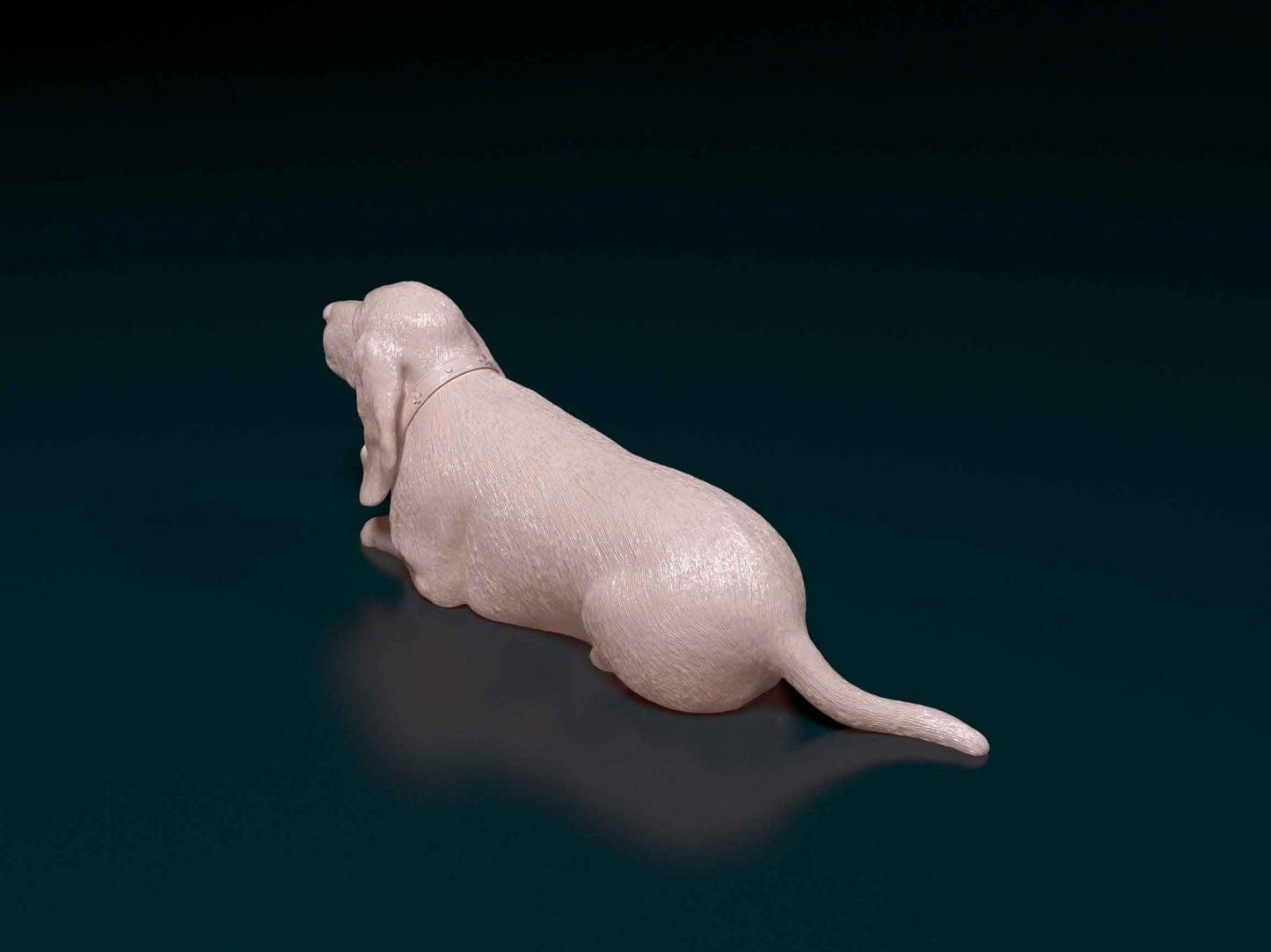 Basset hound artist resin - white resin ready to prep / paint ALL SCALES