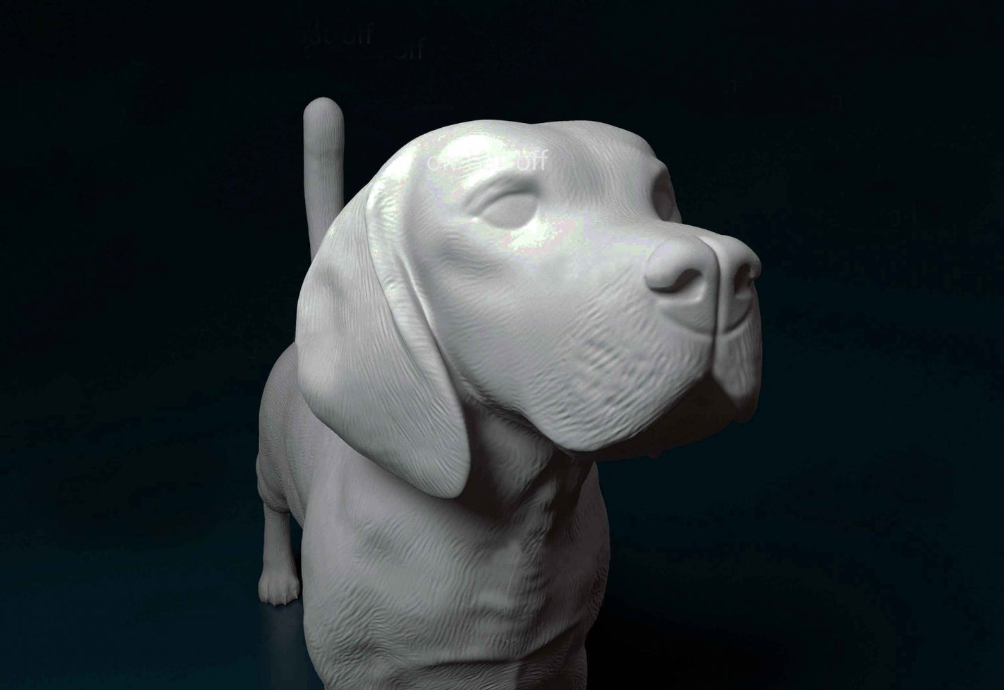 Beagle artist resin - white resin ready to prep / paint ALL SCALES