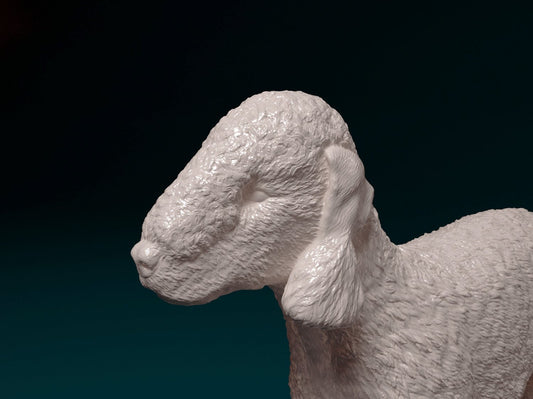 Bedlington terrier dog artist resin - white resin ready to prep / paint ALL SCALES