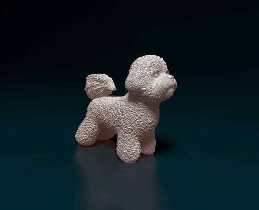 Bichon Frise 2 artist resin - white resin ready to prep / paint ALL SCALES