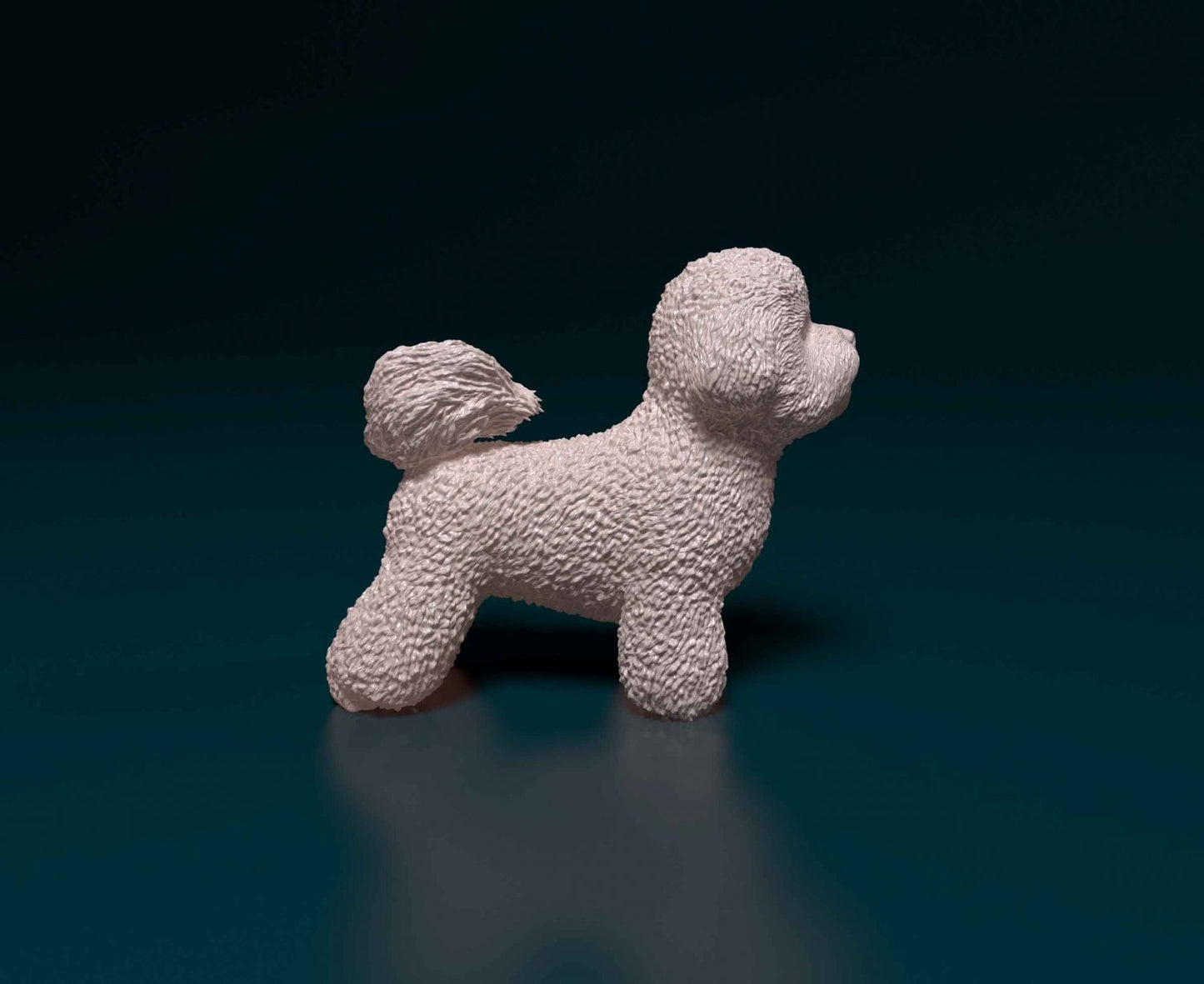 Bichon Frise 2 artist resin - white resin ready to prep / paint ALL SCALES