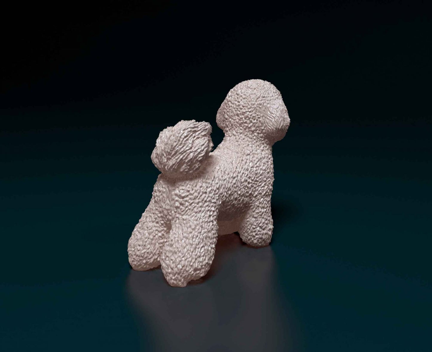 Bichon Frise 2 artist resin - white resin ready to prep / paint ALL SCALES