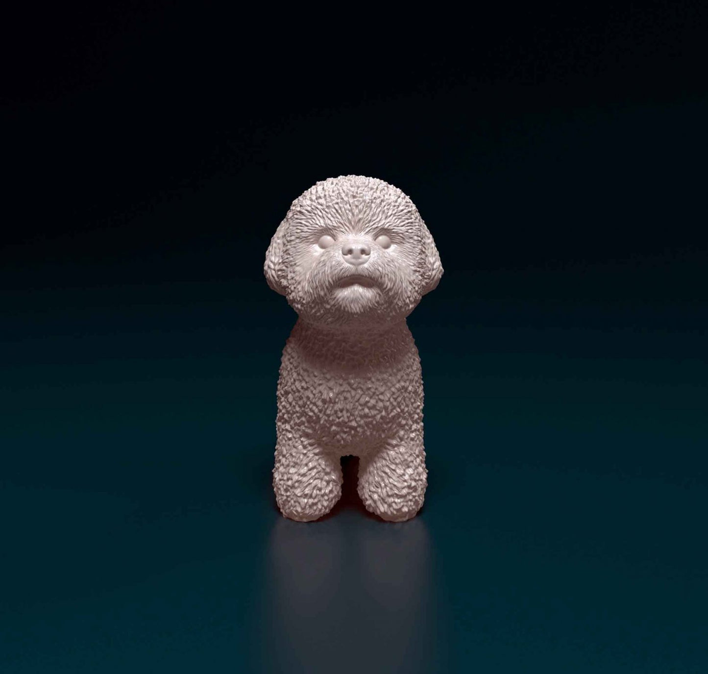 Bichon Frise 2 artist resin - white resin ready to prep / paint ALL SCALES
