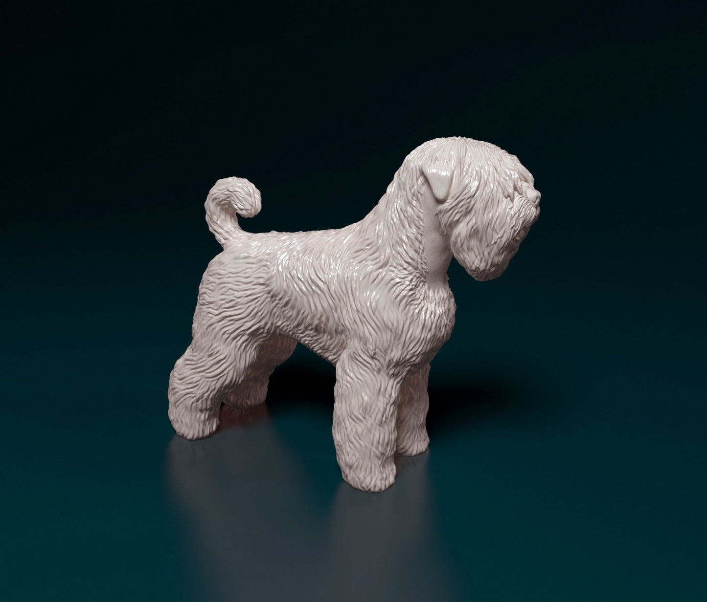 Balck Russian  terrier artist resin - white resin ready to prep / paint ALL SCALES
