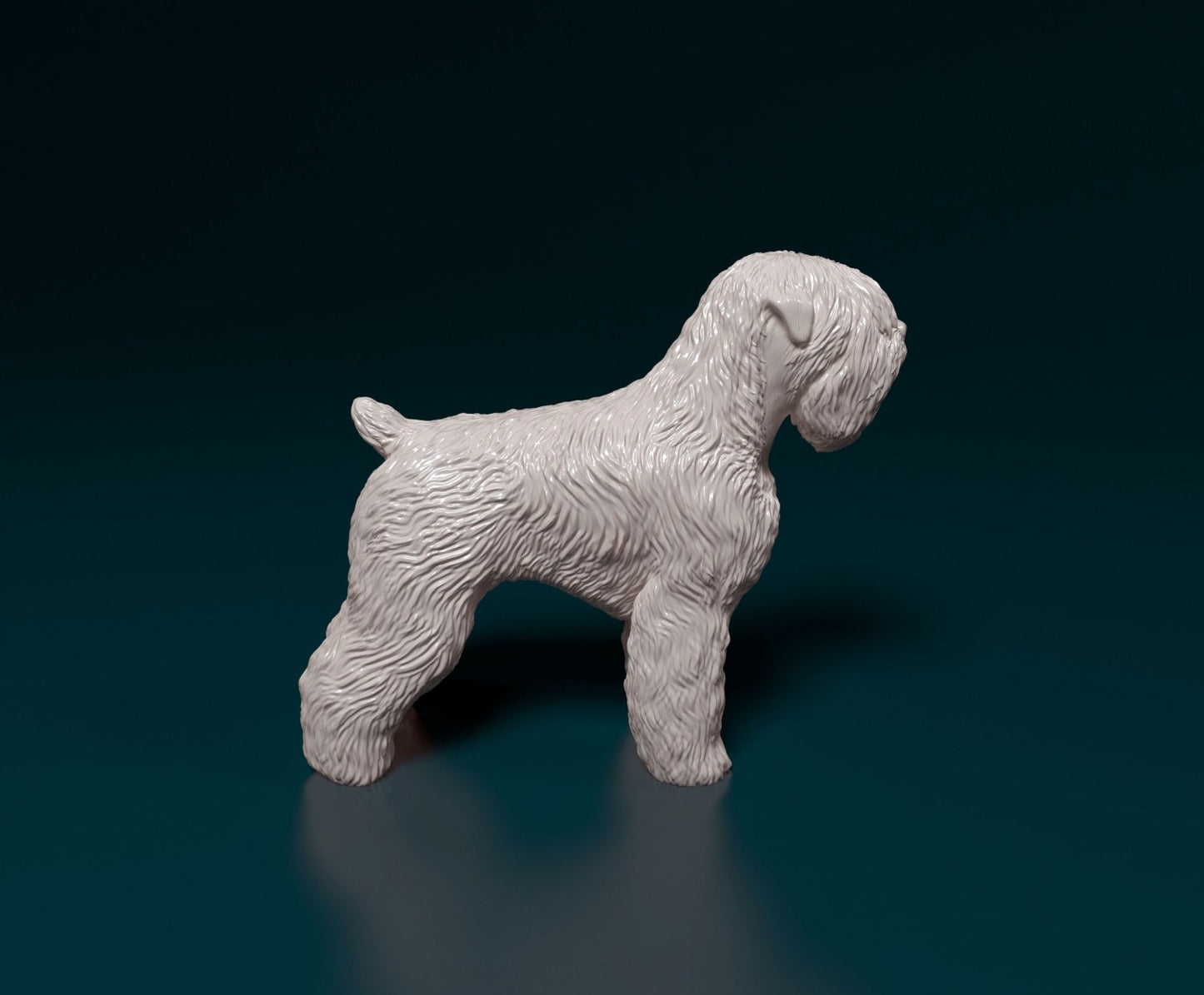 Balck Russian  terrier artist resin - white resin ready to prep / paint ALL SCALES