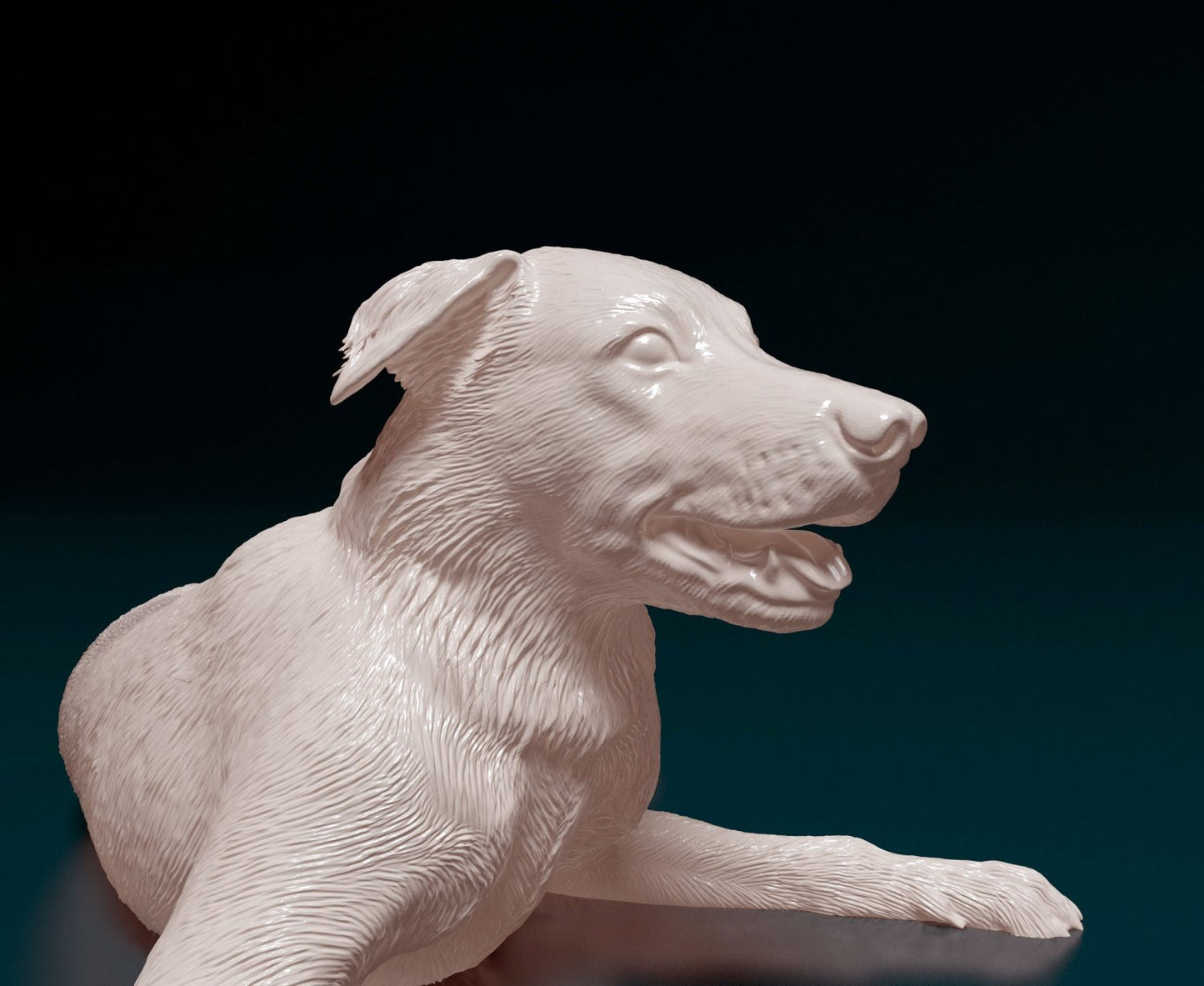 Border collie 2 artist resin - white resin ready to prep / paint ALL SCALES