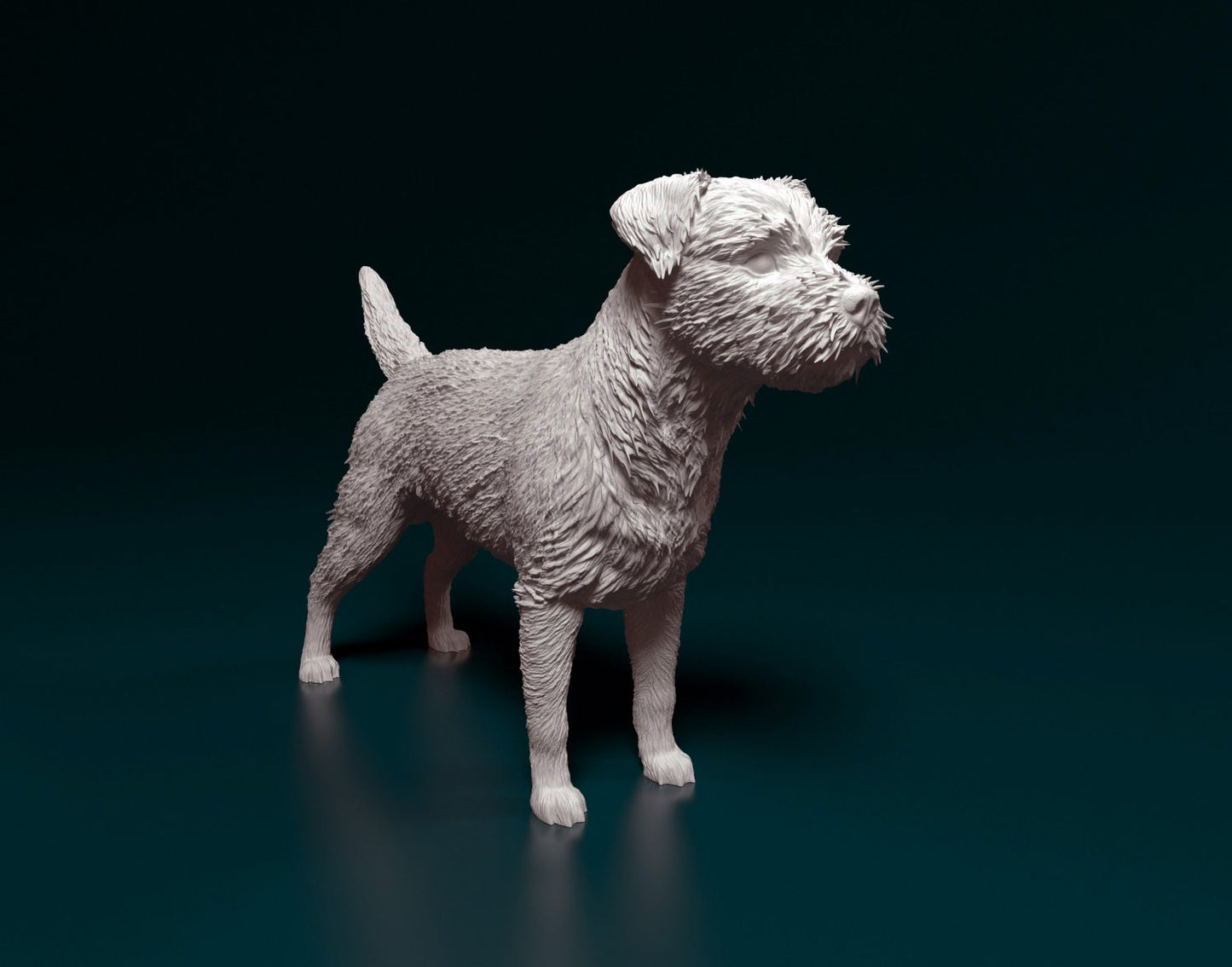 Border terrier artist resin - white resin ready to prep / paint ALL SCALES