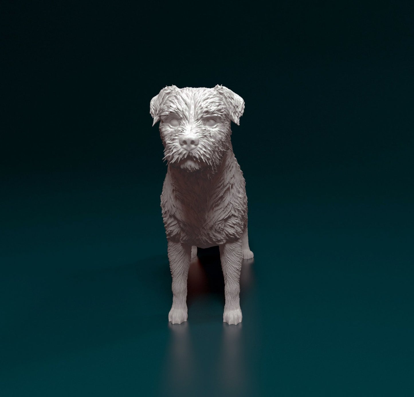 Border terrier artist resin - white resin ready to prep / paint ALL SCALES