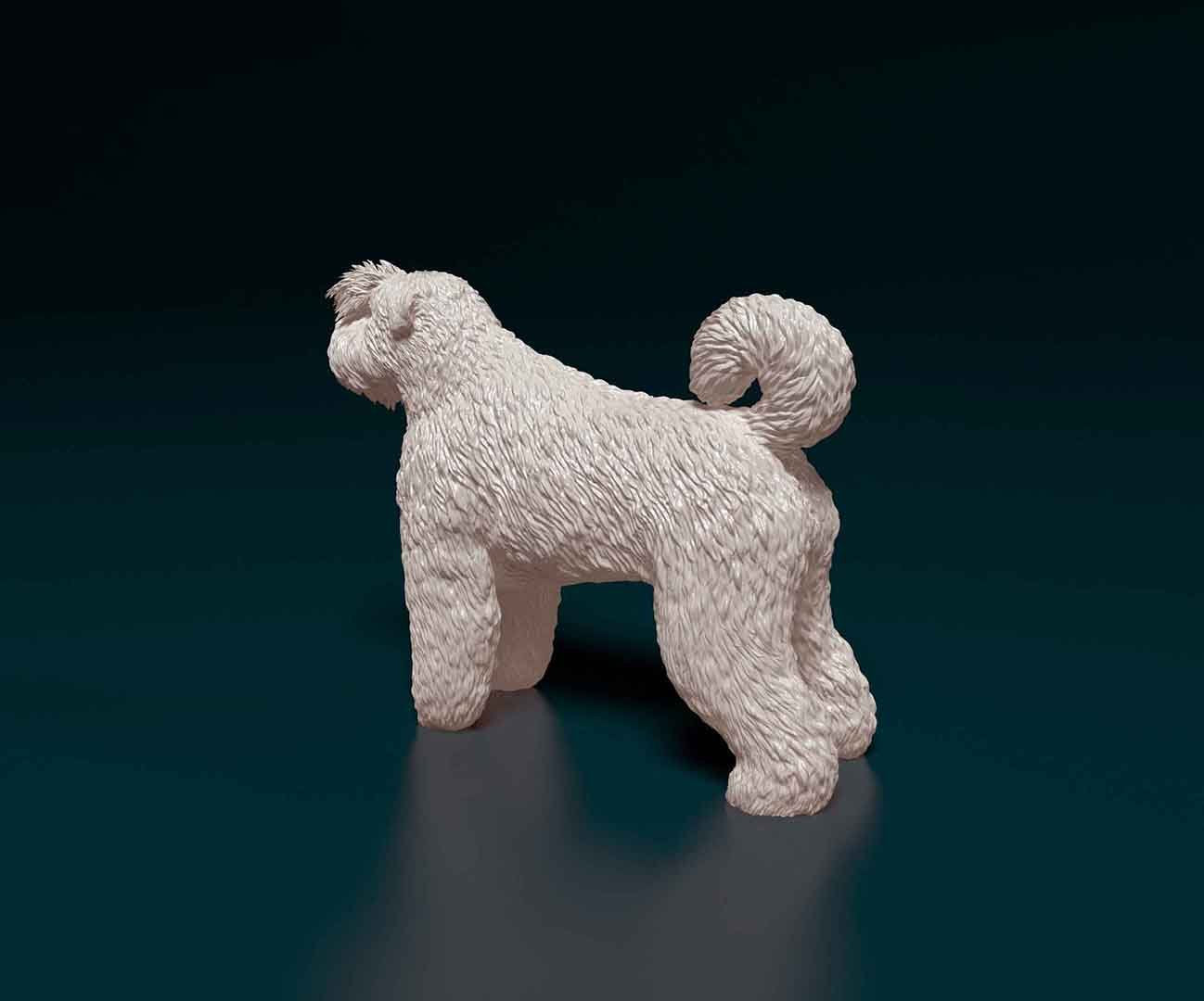 Copy of Bouvier des flandres 2  artist resin - white resin ready to prep / paint ALL SCALES