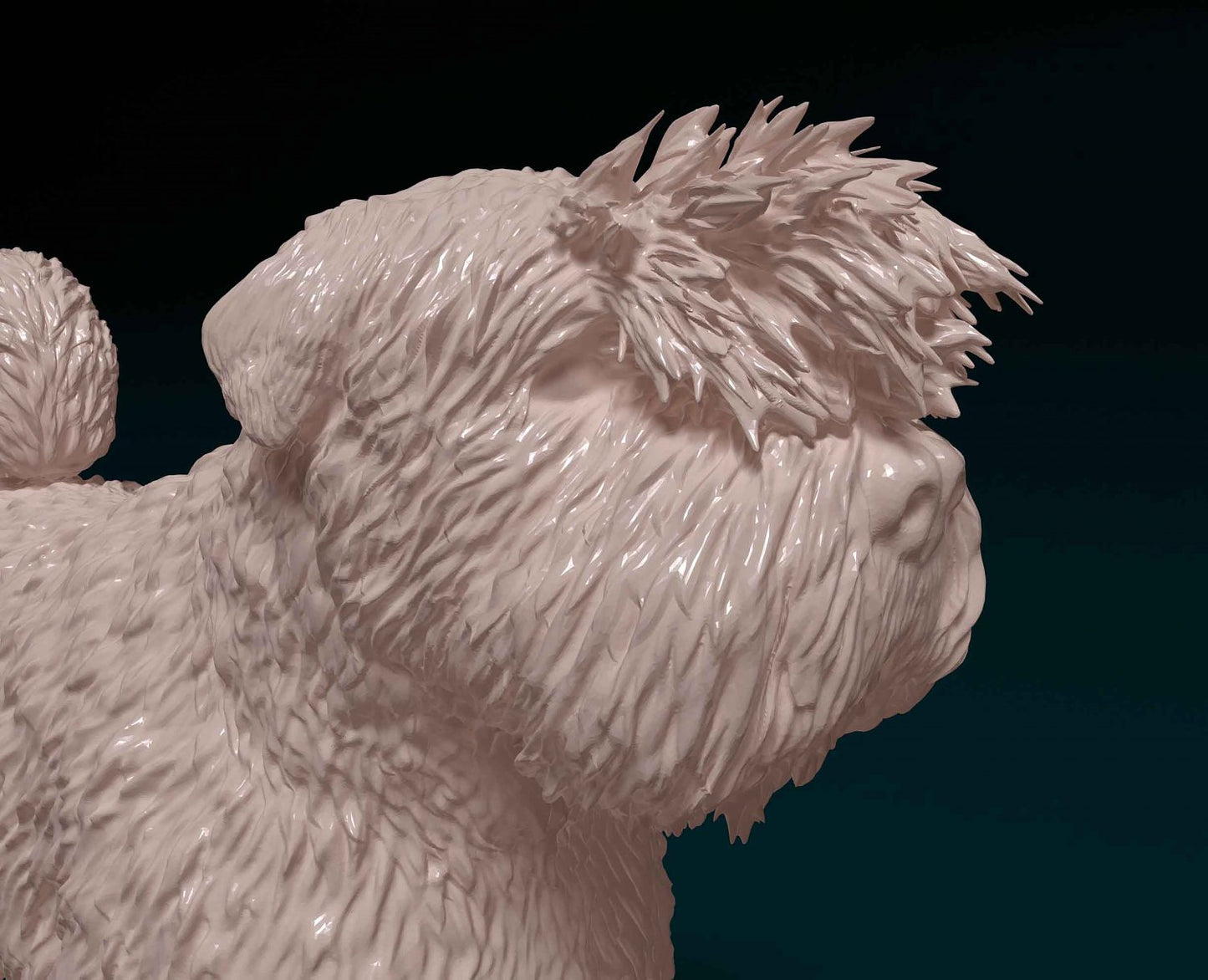 Copy of Bouvier des flandres 2  artist resin - white resin ready to prep / paint ALL SCALES