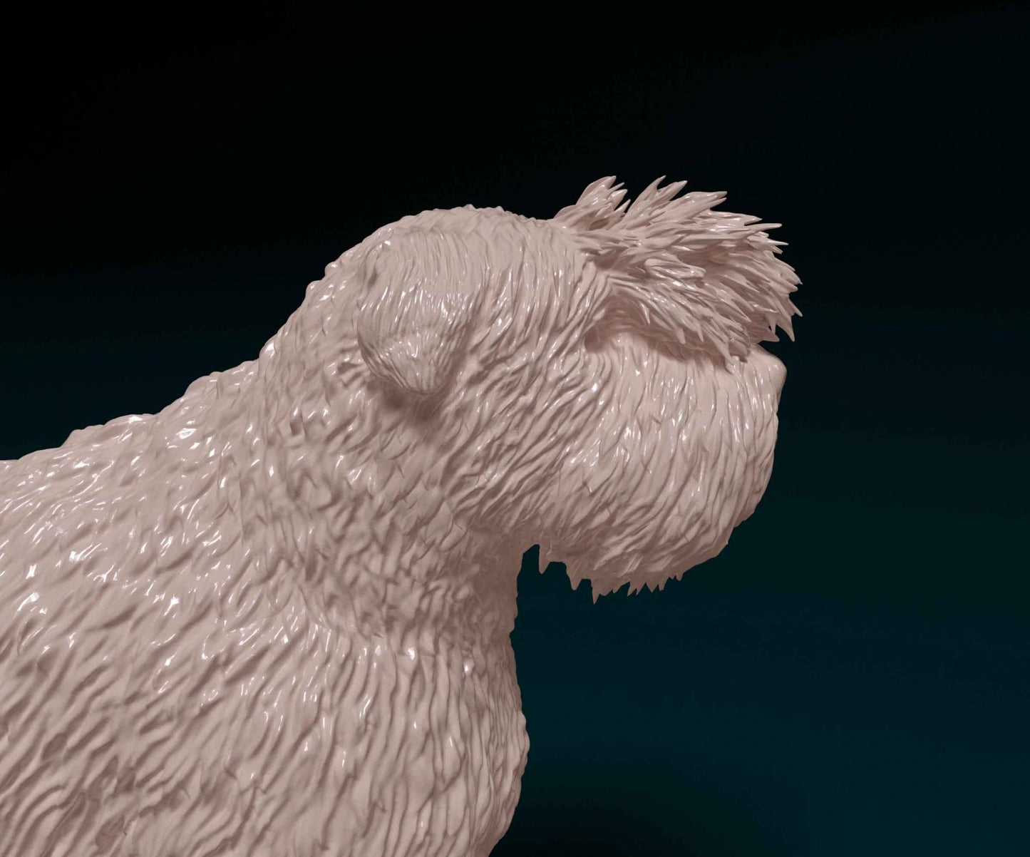 Copy of Bouvier des flandres 2  artist resin - white resin ready to prep / paint ALL SCALES