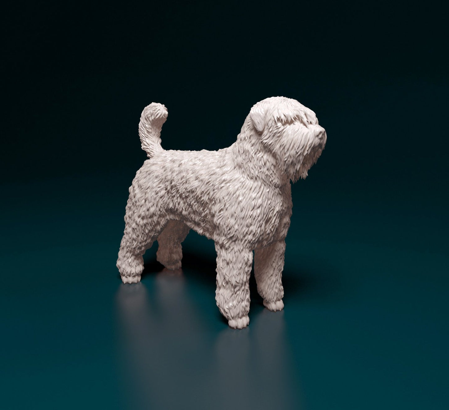 Bouvier des flandres  artist resin - white resin ready to prep / paint ALL SCALES