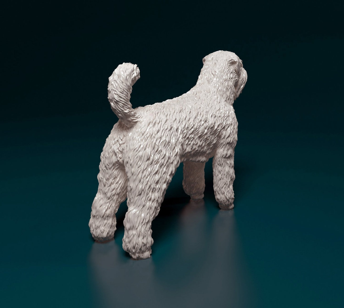 Bouvier des flandres  artist resin - white resin ready to prep / paint ALL SCALES