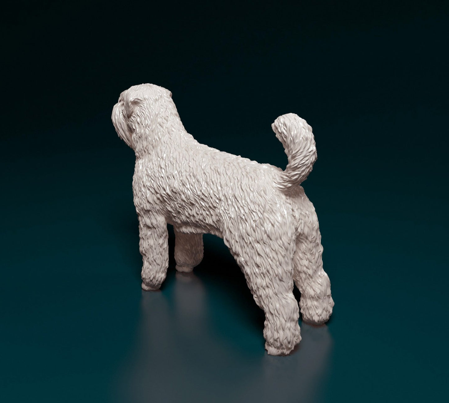Bouvier des flandres  artist resin - white resin ready to prep / paint ALL SCALES