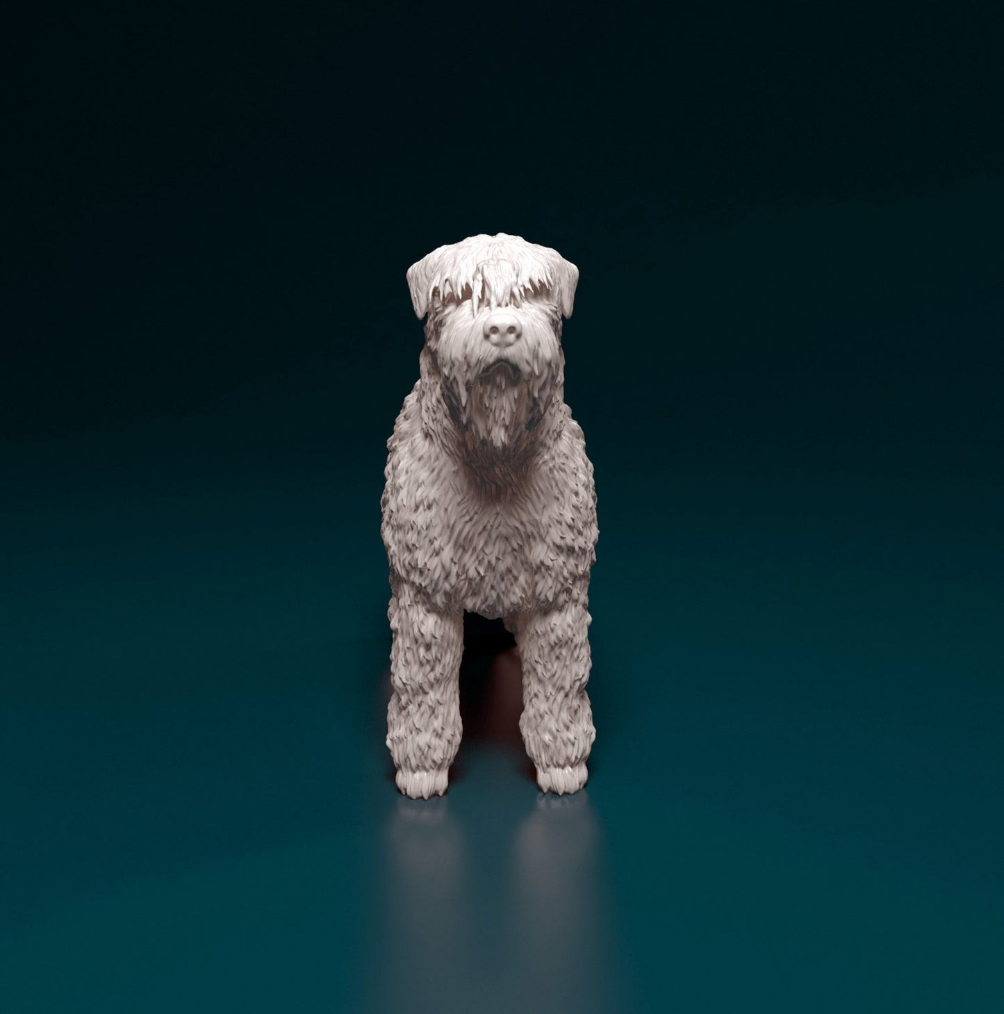 Bouvier des flandres  artist resin - white resin ready to prep / paint ALL SCALES