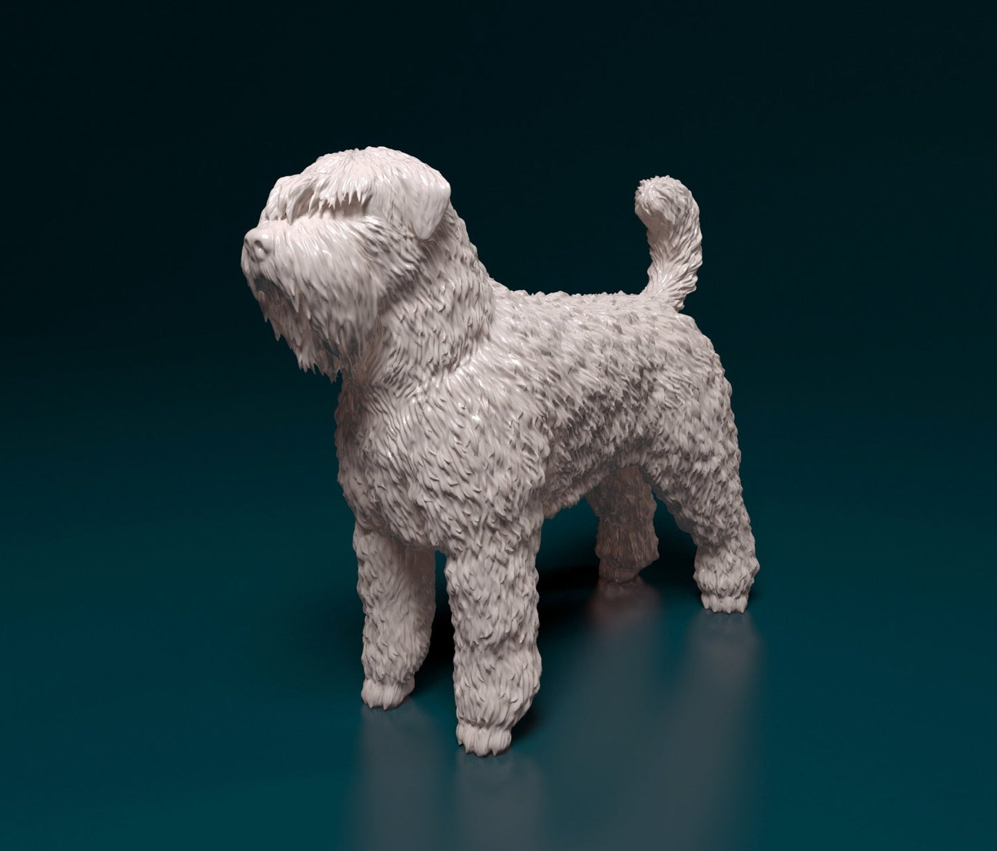 Bouvier des flandres  artist resin - white resin ready to prep / paint ALL SCALES