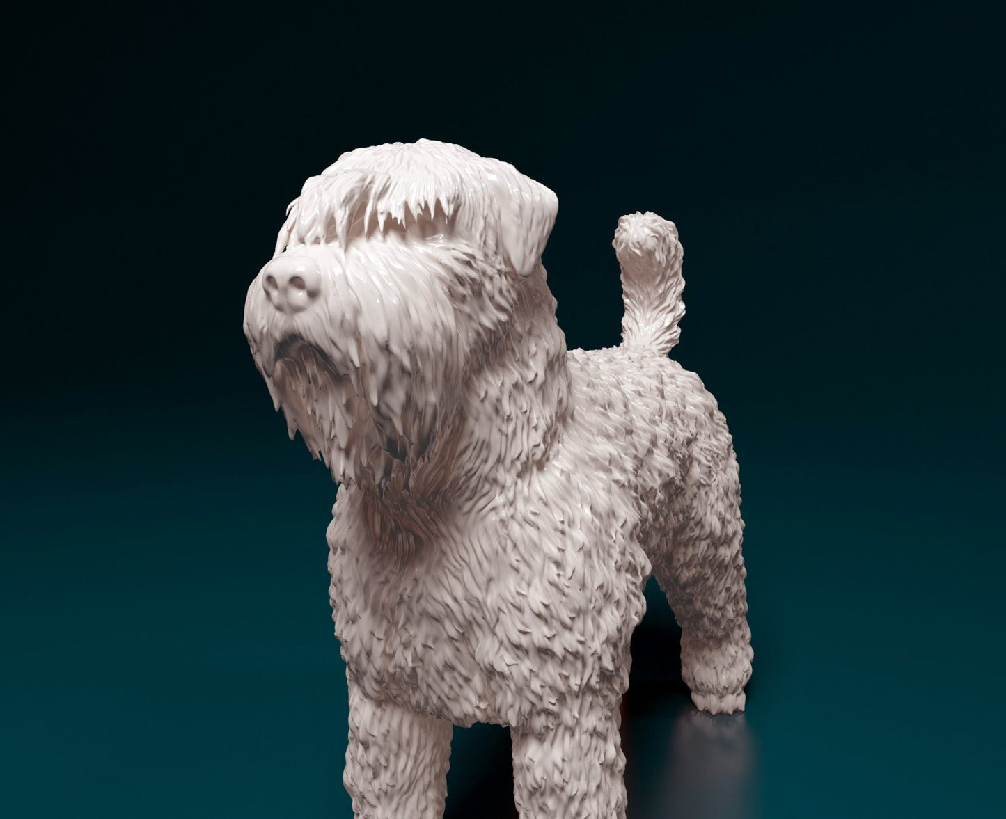 Bouvier des flandres  artist resin - white resin ready to prep / paint ALL SCALES