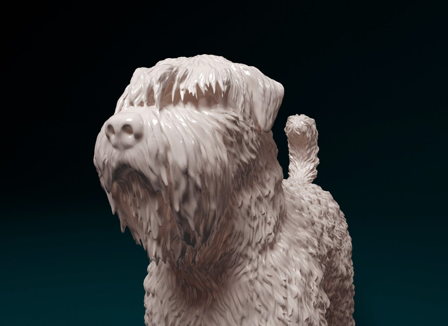 Bouvier des flandres  artist resin - white resin ready to prep / paint ALL SCALES