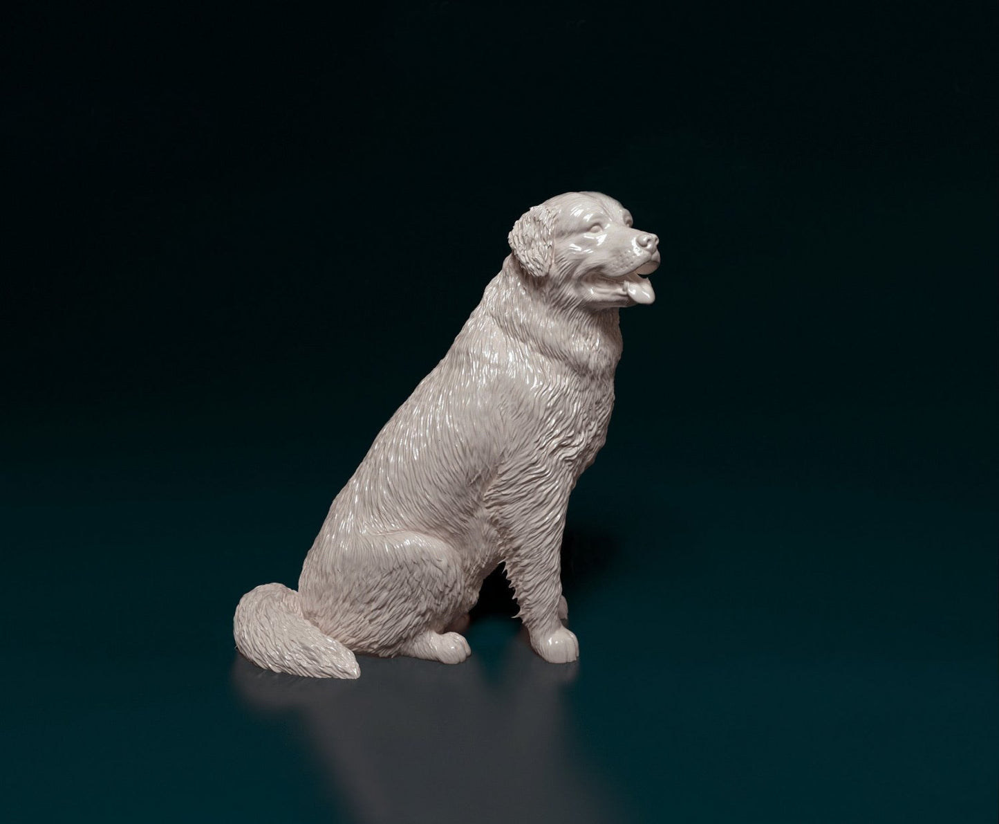 Bernese mountain dog sitting artist resin - white resin ready to prep / paint ALL SCALES