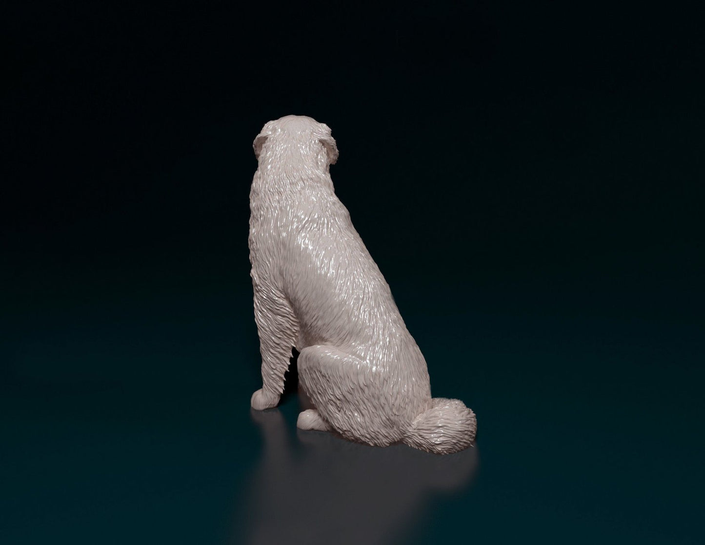 Bernese mountain dog sitting artist resin - white resin ready to prep / paint ALL SCALES