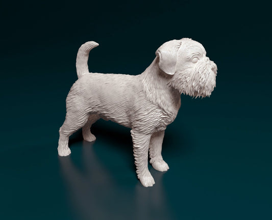 Brussels griffon wire hair artist resin - white resin ready to prep / paint ALL SCALES