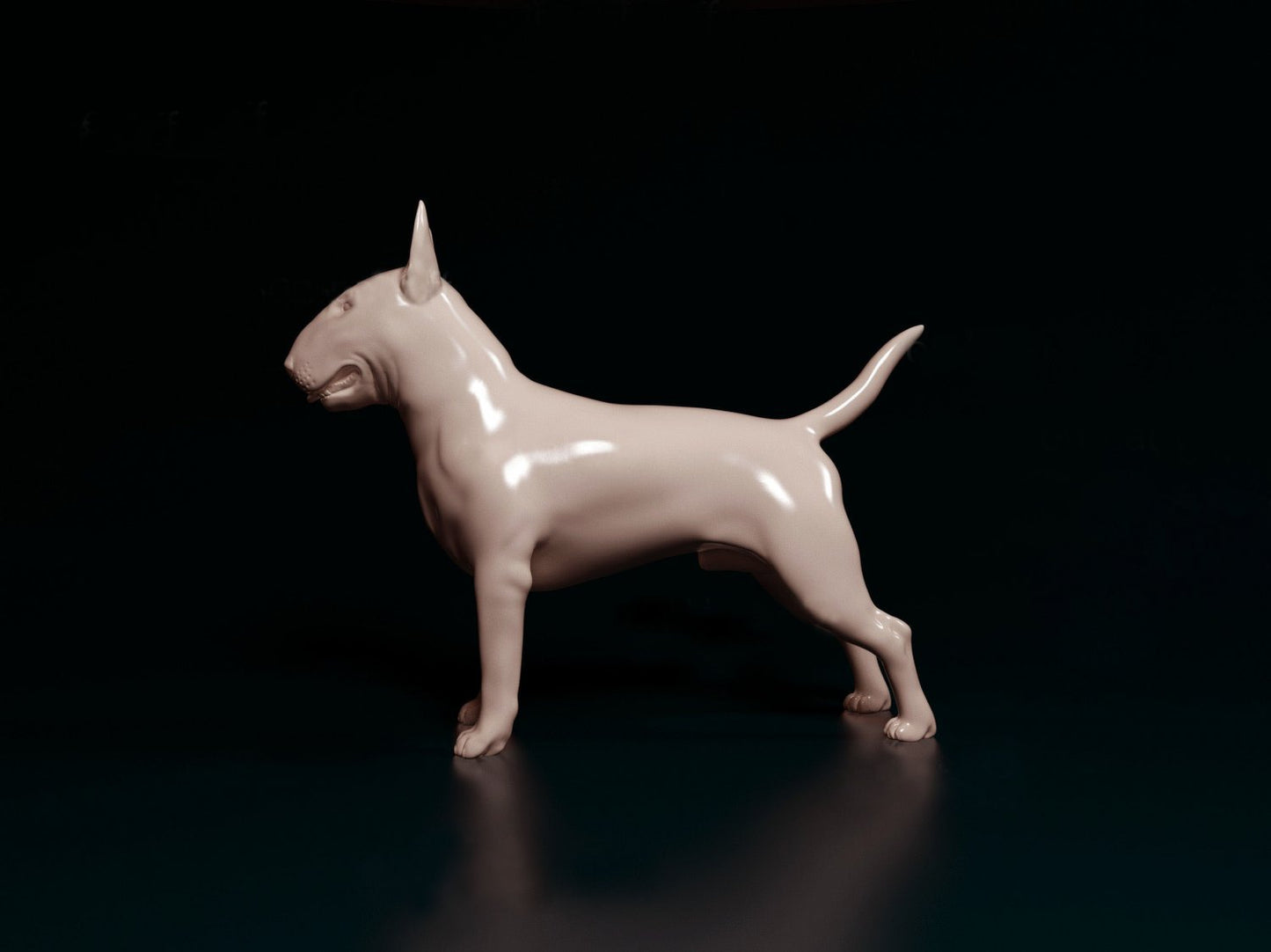 Bull terrier 2 artist resin - white resin ready to prep / paint ALL SCALES