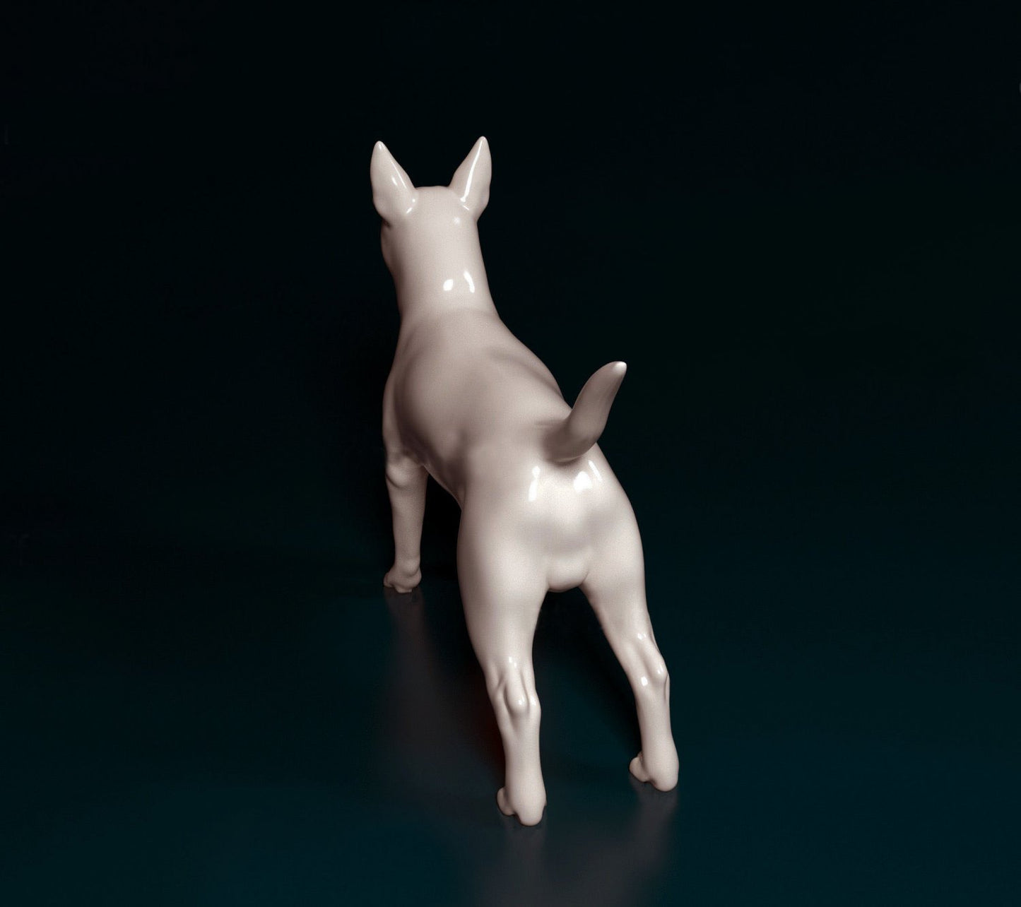Bull terrier 2 artist resin - white resin ready to prep / paint ALL SCALES