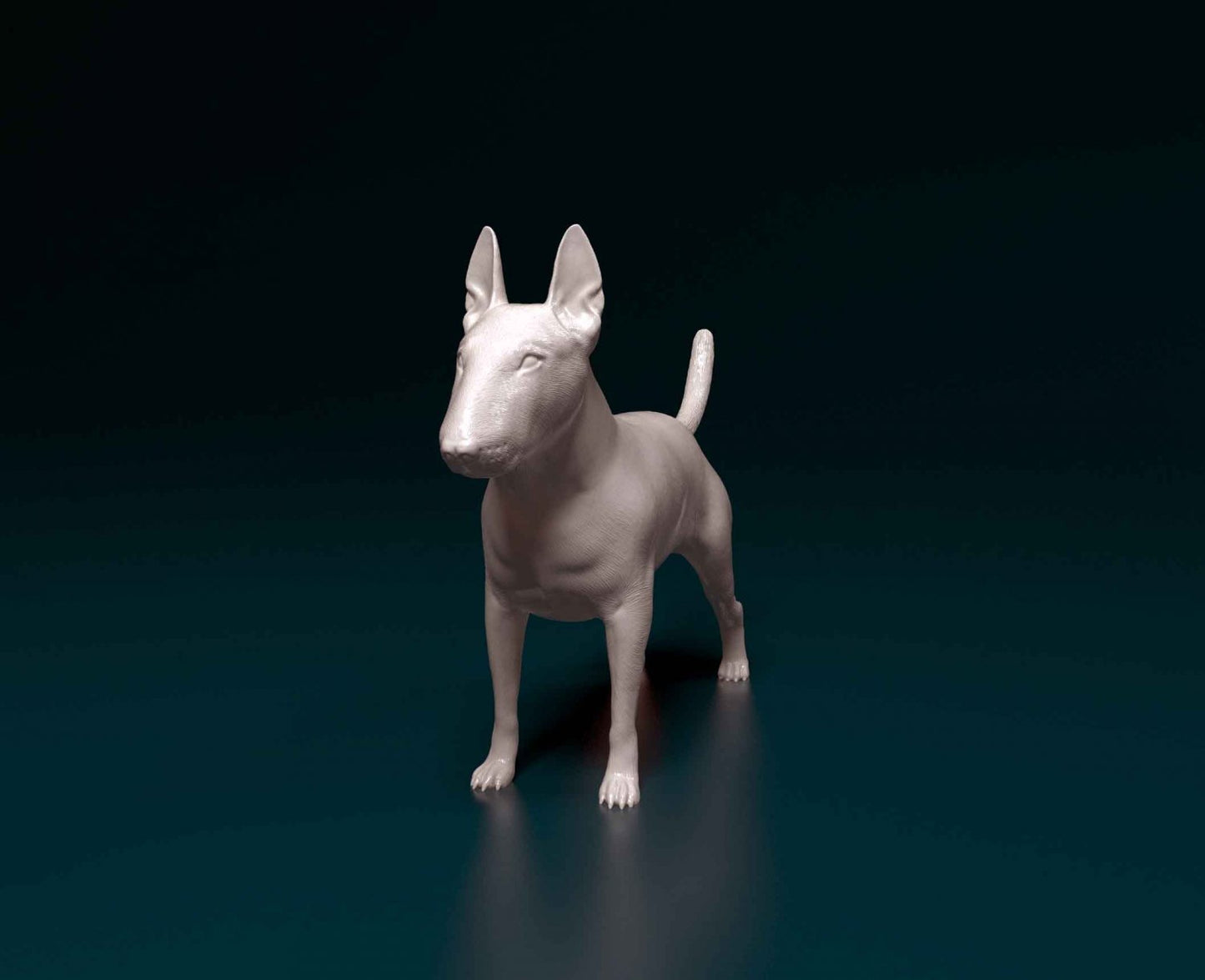 Bull terrier 3 artist resin - white resin ready to prep / paint ALL SCALES