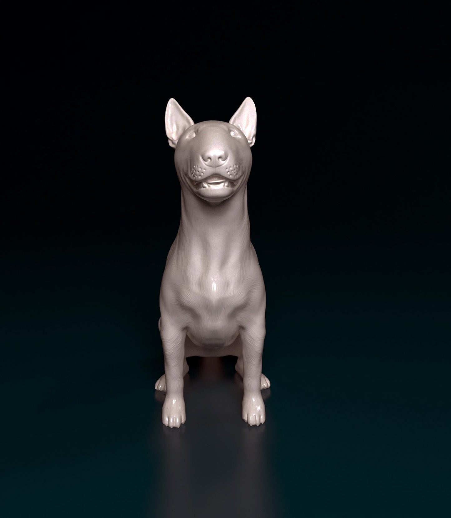 Bull terrier artist resin - white resin ready to prep / paint ALL SCALES