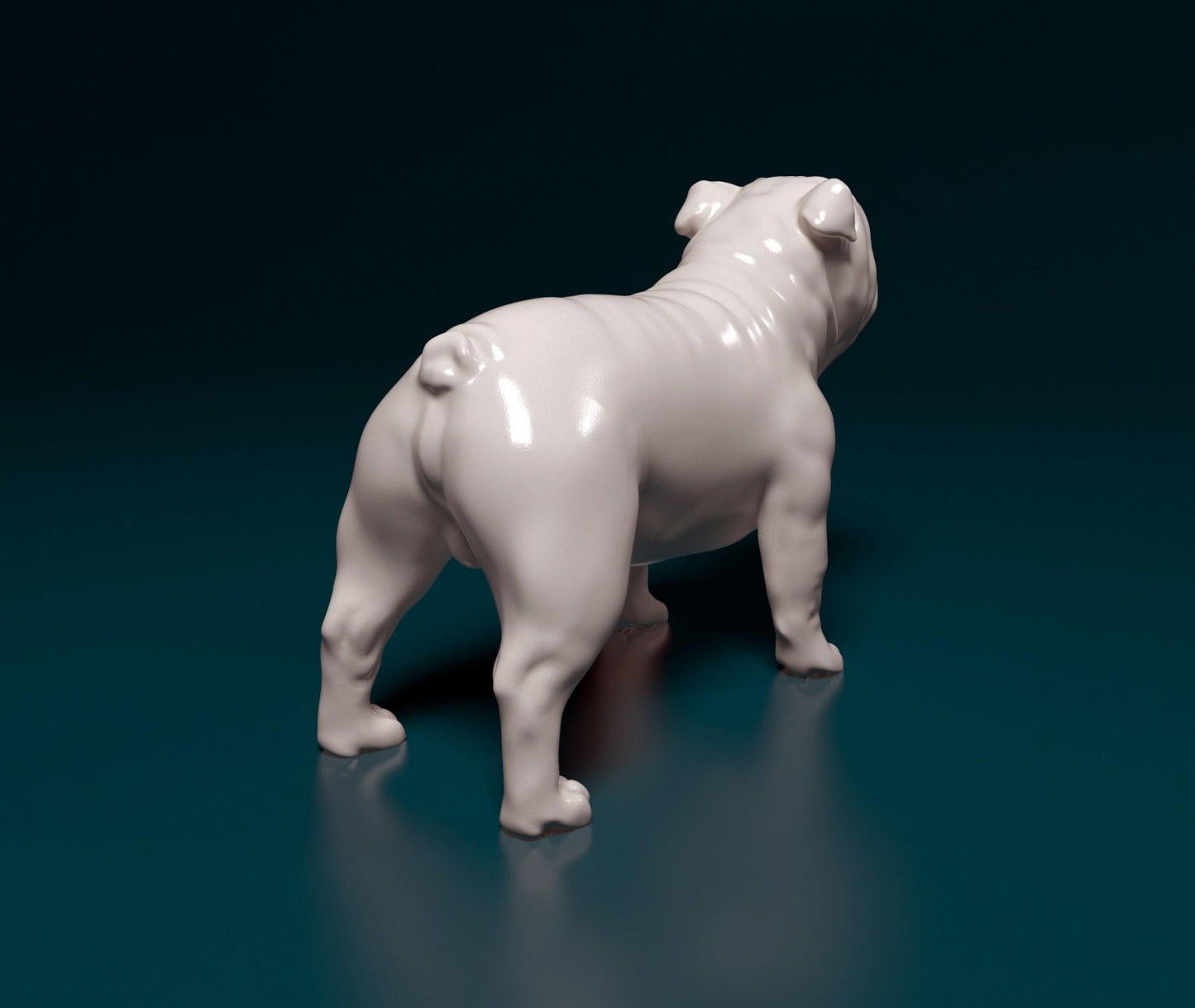 English Bulldog artist resin - white resin ready to prep / paint ALL SCALES