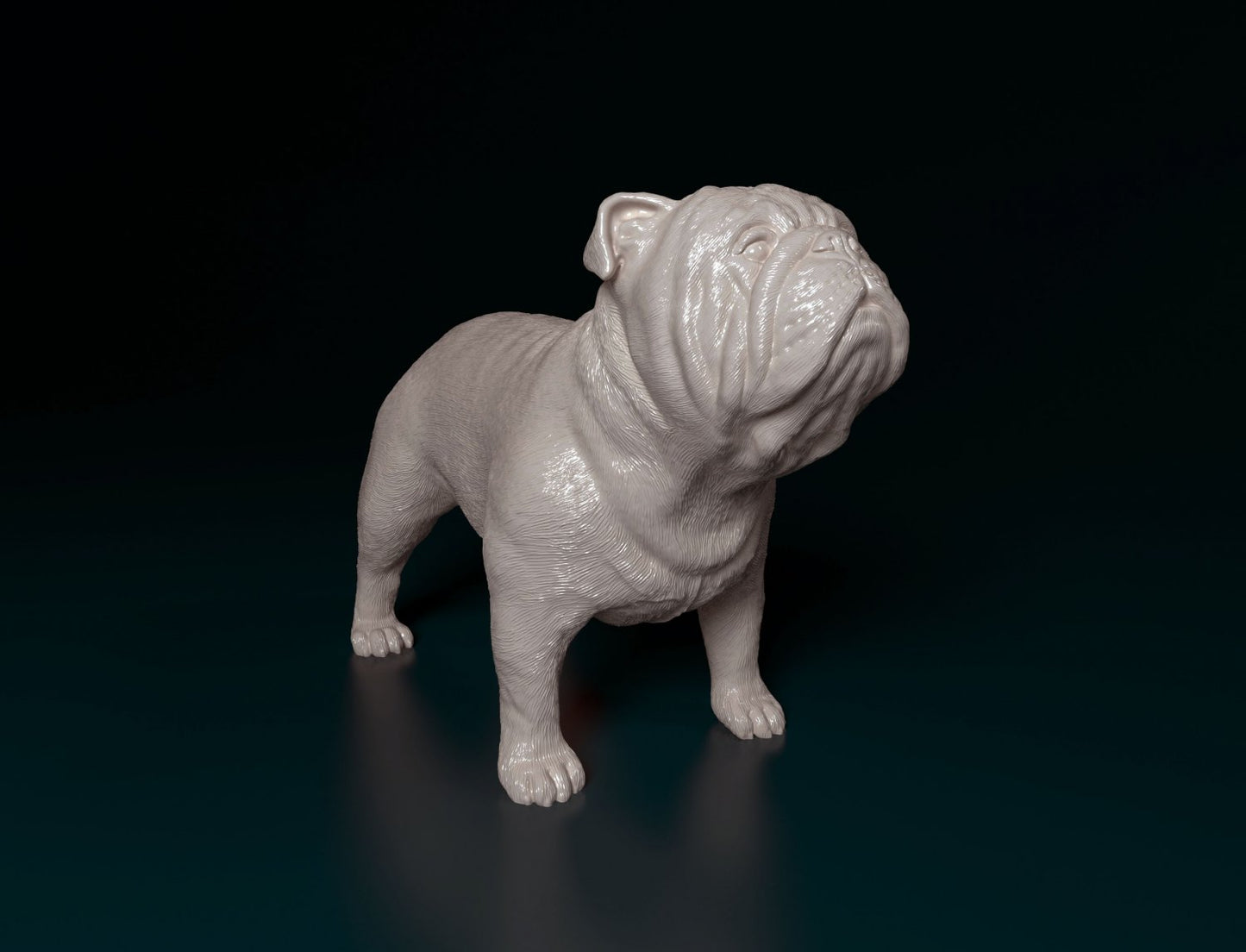 English Bulldog artist resin - white resin ready to prep / paint ALL SCALES