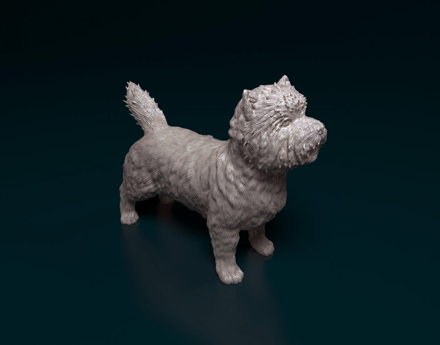 Cairn terrier artist resin - white resin ready to prep / paint ALL SCALES