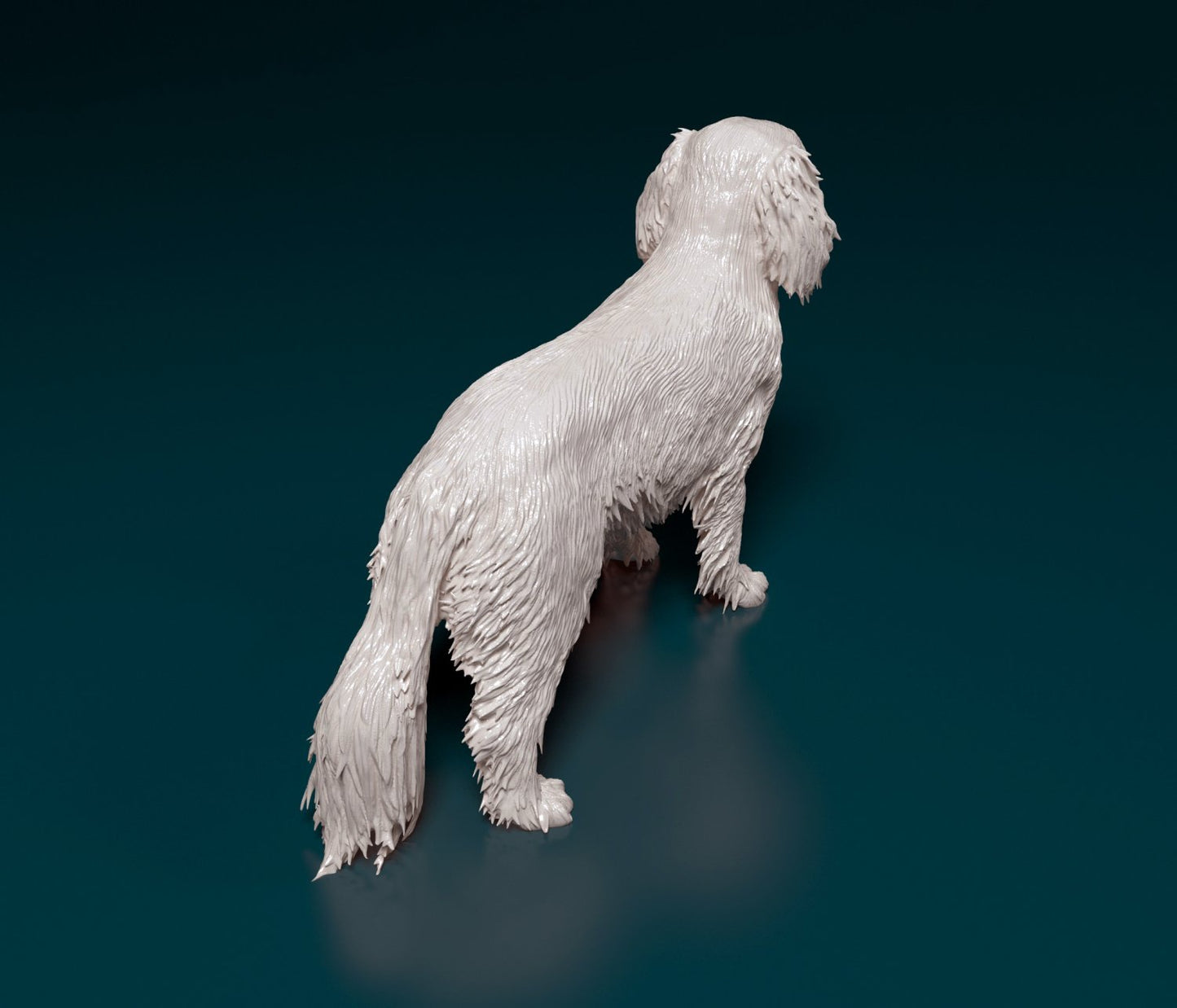 Cavalier king charles spaniel 2 artist resin - white resin ready to prep / paint ALL SCALES