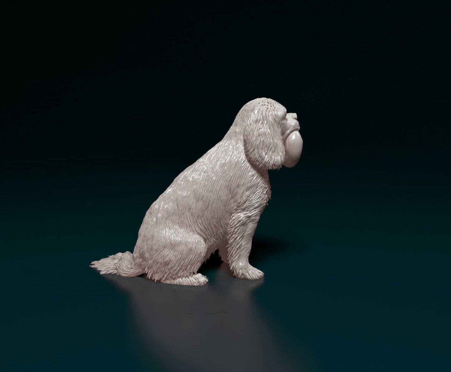 Cavalier king charles spaniel artist resin - white resin ready to prep / paint ALL SCALES