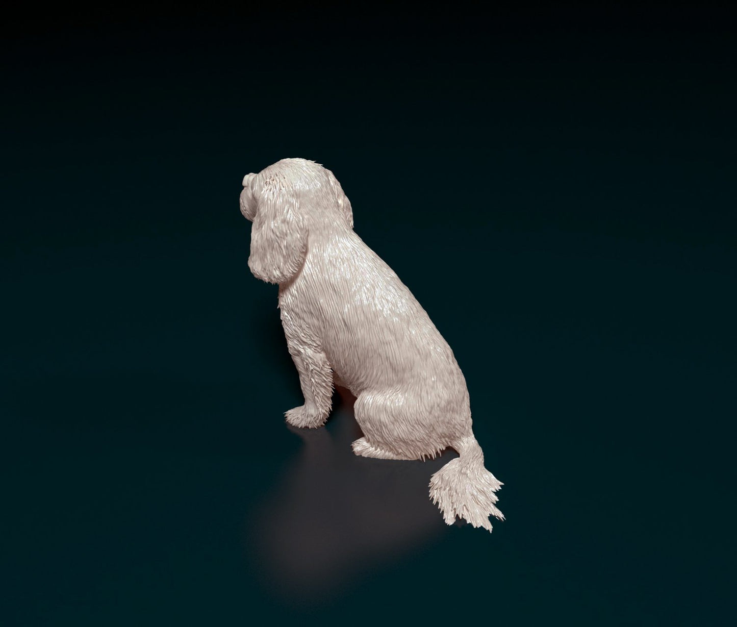 Cavalier king charles spaniel artist resin - white resin ready to prep / paint ALL SCALES