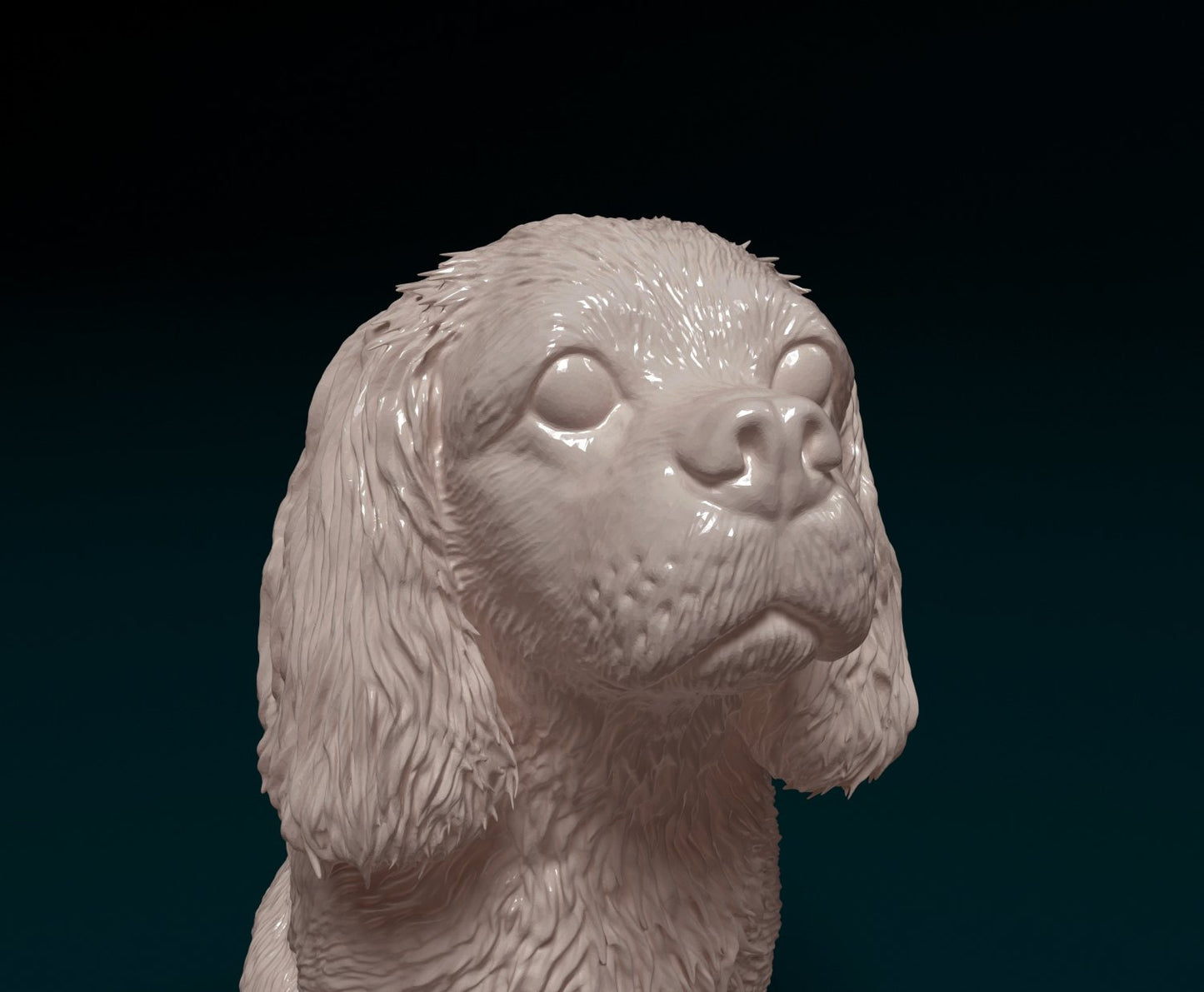Cavalier king charles spaniel artist resin - white resin ready to prep / paint ALL SCALES