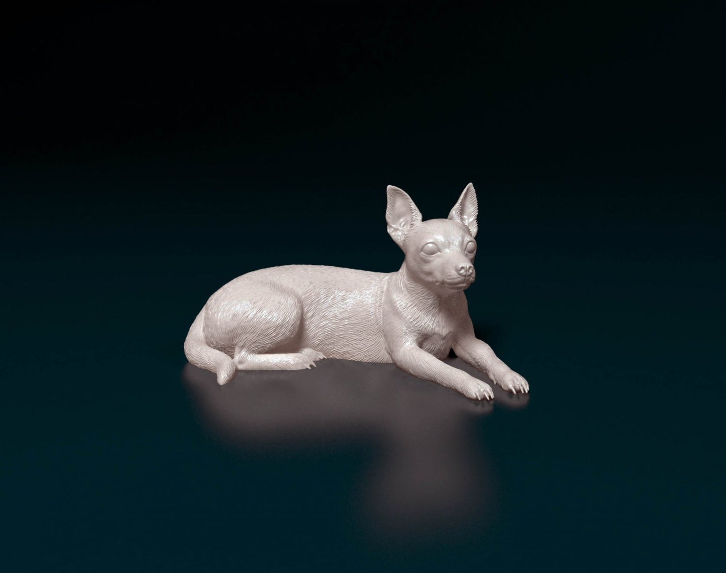 Chiuahua 3 artist resin - white resin ready to prep / paint ALL SCALES