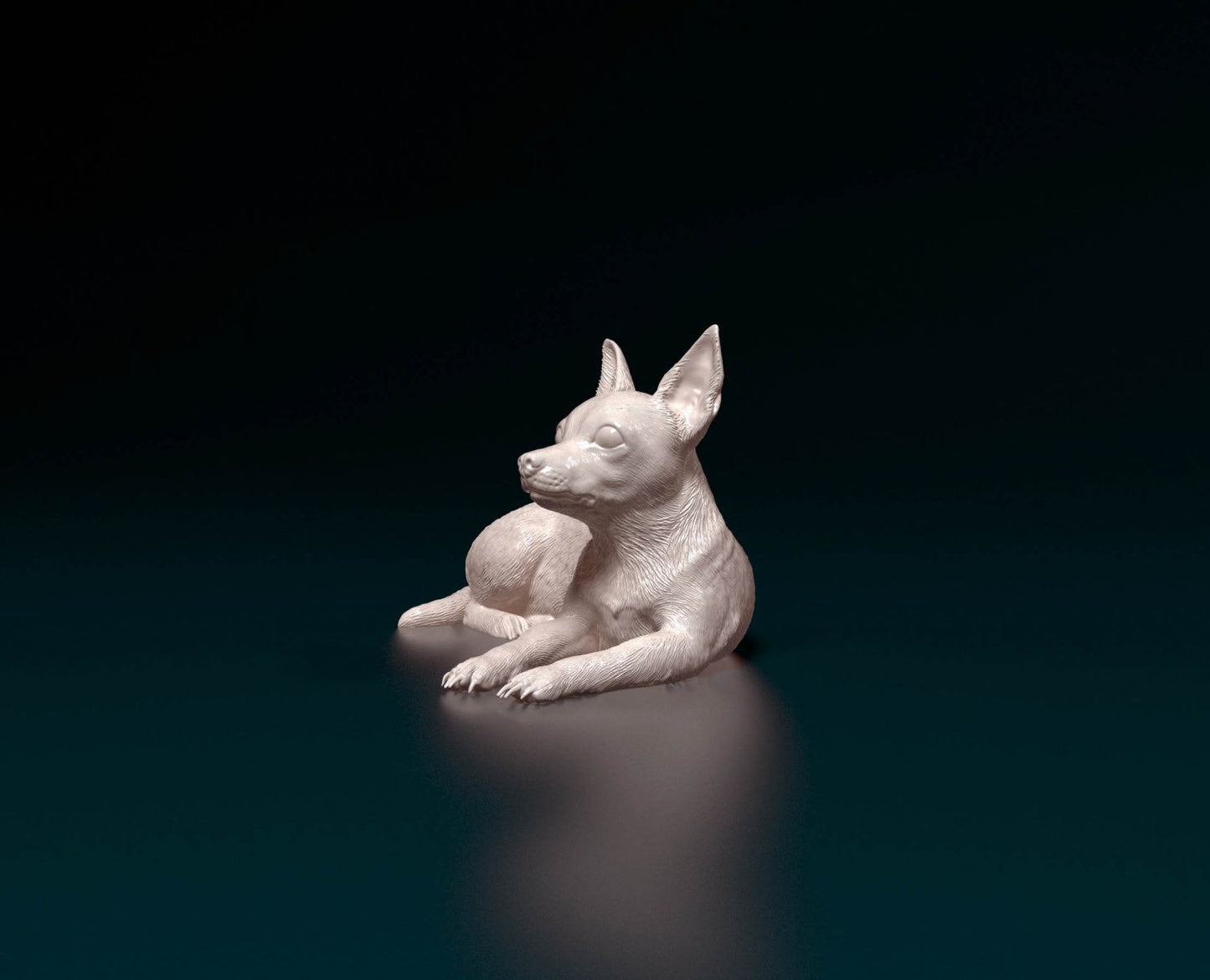 Chiuahua 3 artist resin - white resin ready to prep / paint ALL SCALES