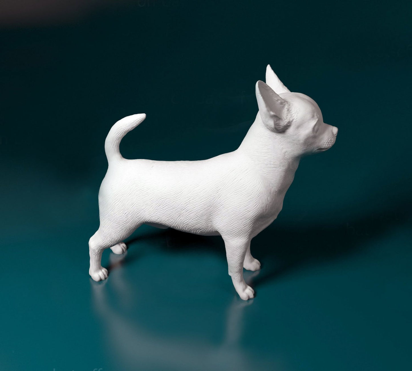 Chiuahua artist resin - white resin ready to prep / paint ALL SCALES