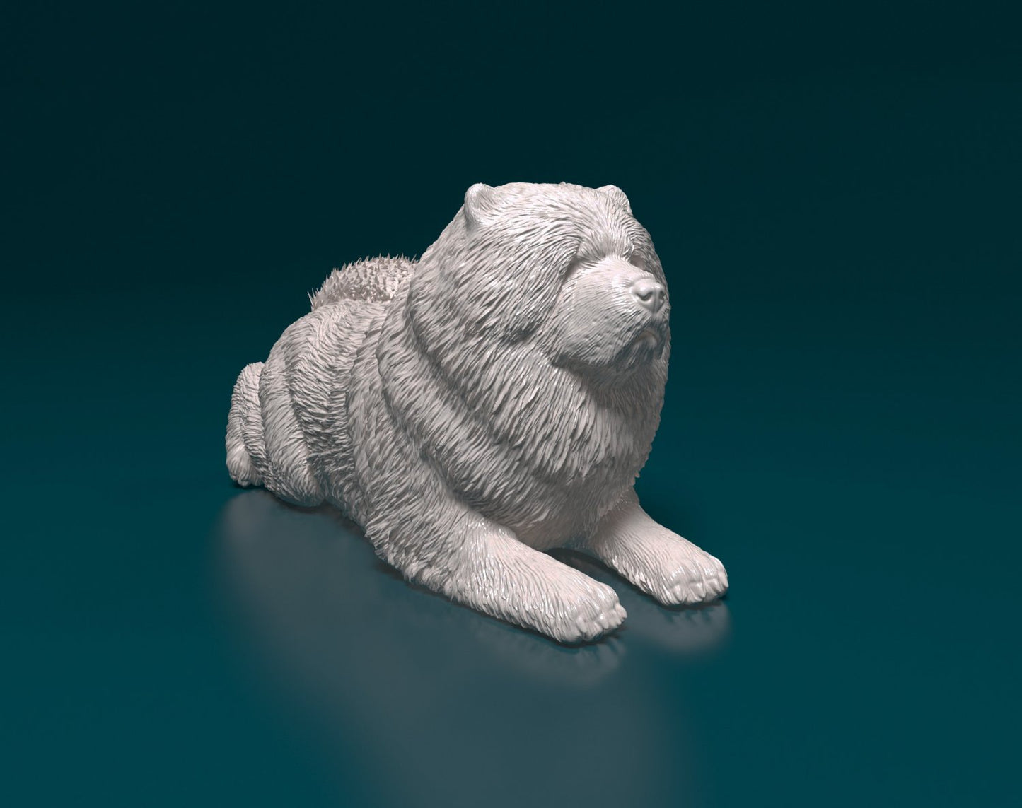 Chow chow 2 artist resin - white resin ready to prep / paint ALL SCALES
