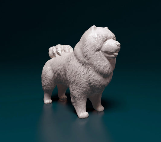 Chow chow artist resin - white resin ready to prep / paint ALL SCALES